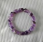 Amethyst bracelet (barrel, 10mm x 14mm)