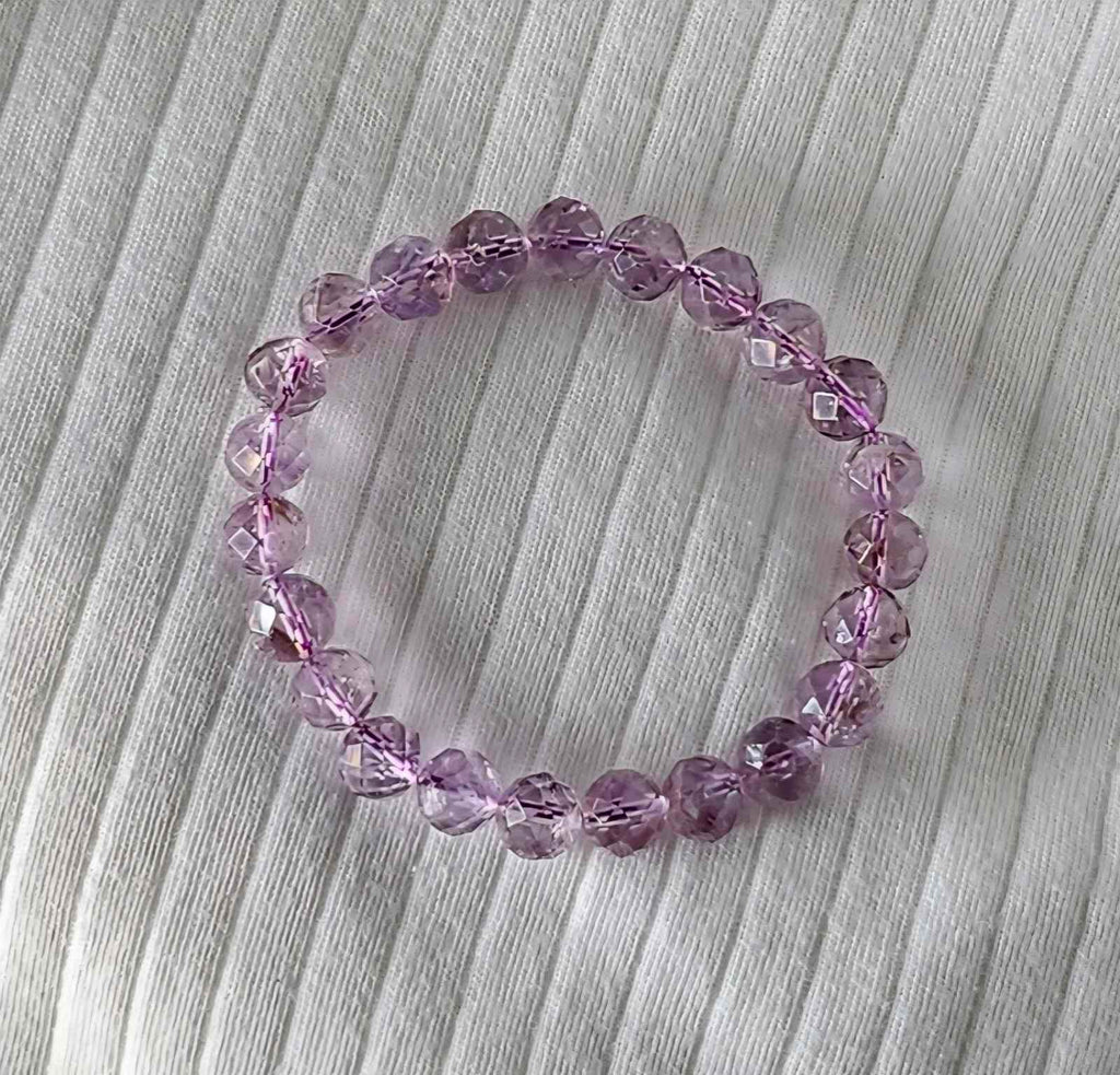 Amethyst bracelet (faceted, 8mm)