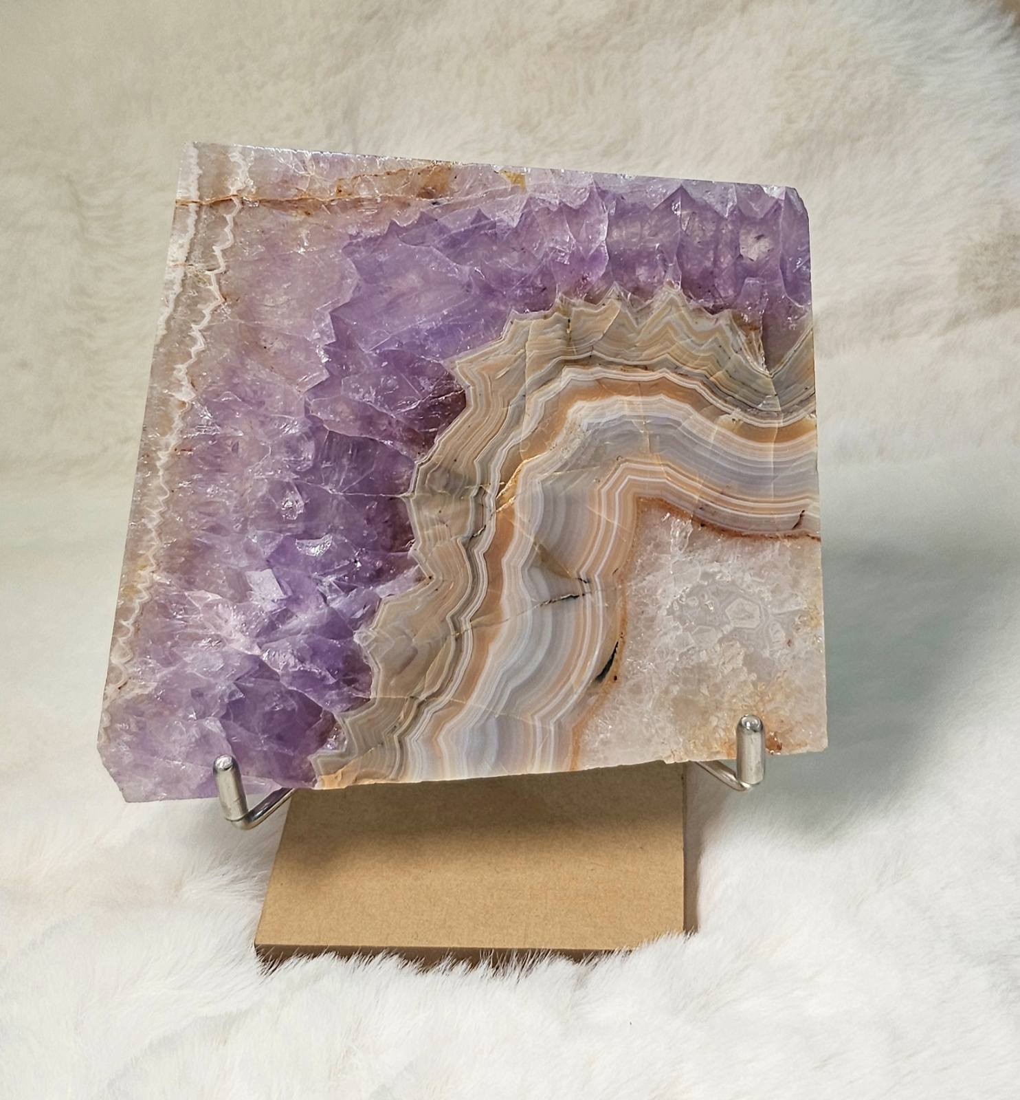 Amethyst and Agate slab