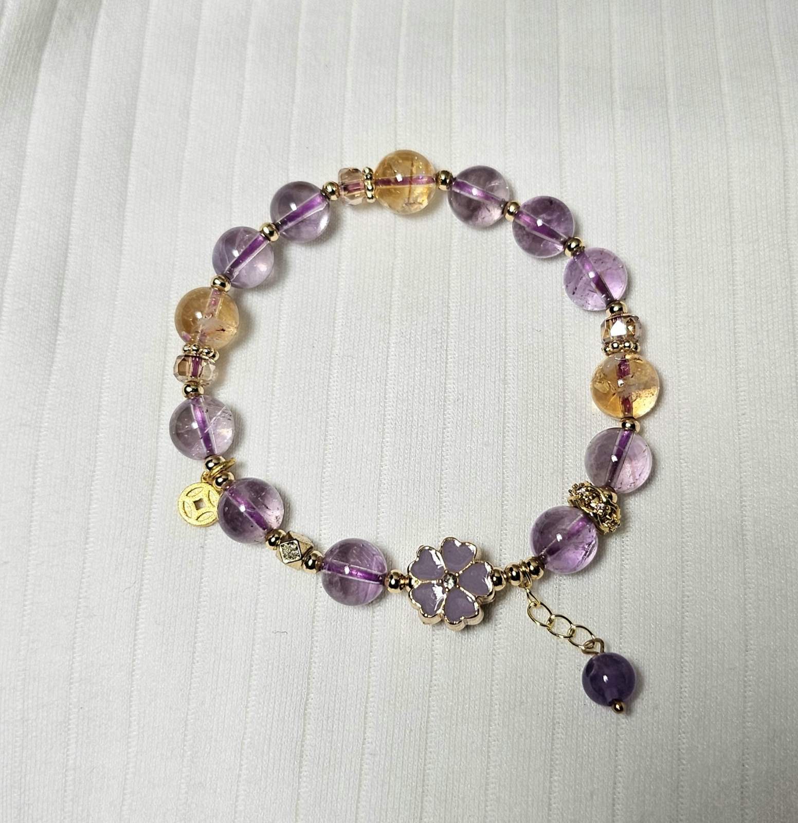 Amethyst and Citrine bracelet