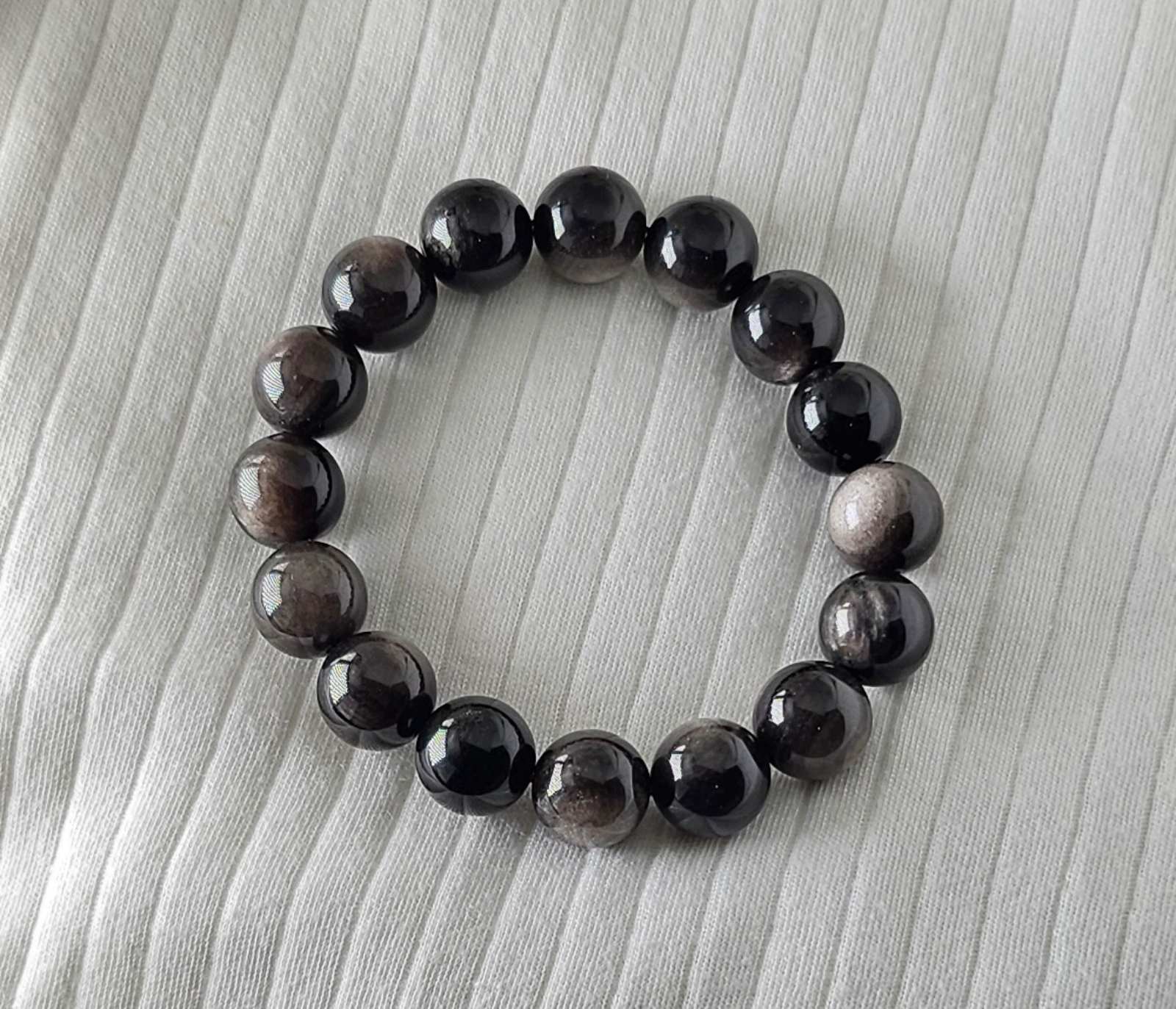 Black Obsidian bracelet 14mm