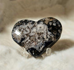 Black Sakura Agate (heart-shaped) 3A