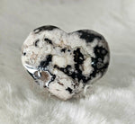Black Sakura Agate (heart-shaped with druzy) 2A
