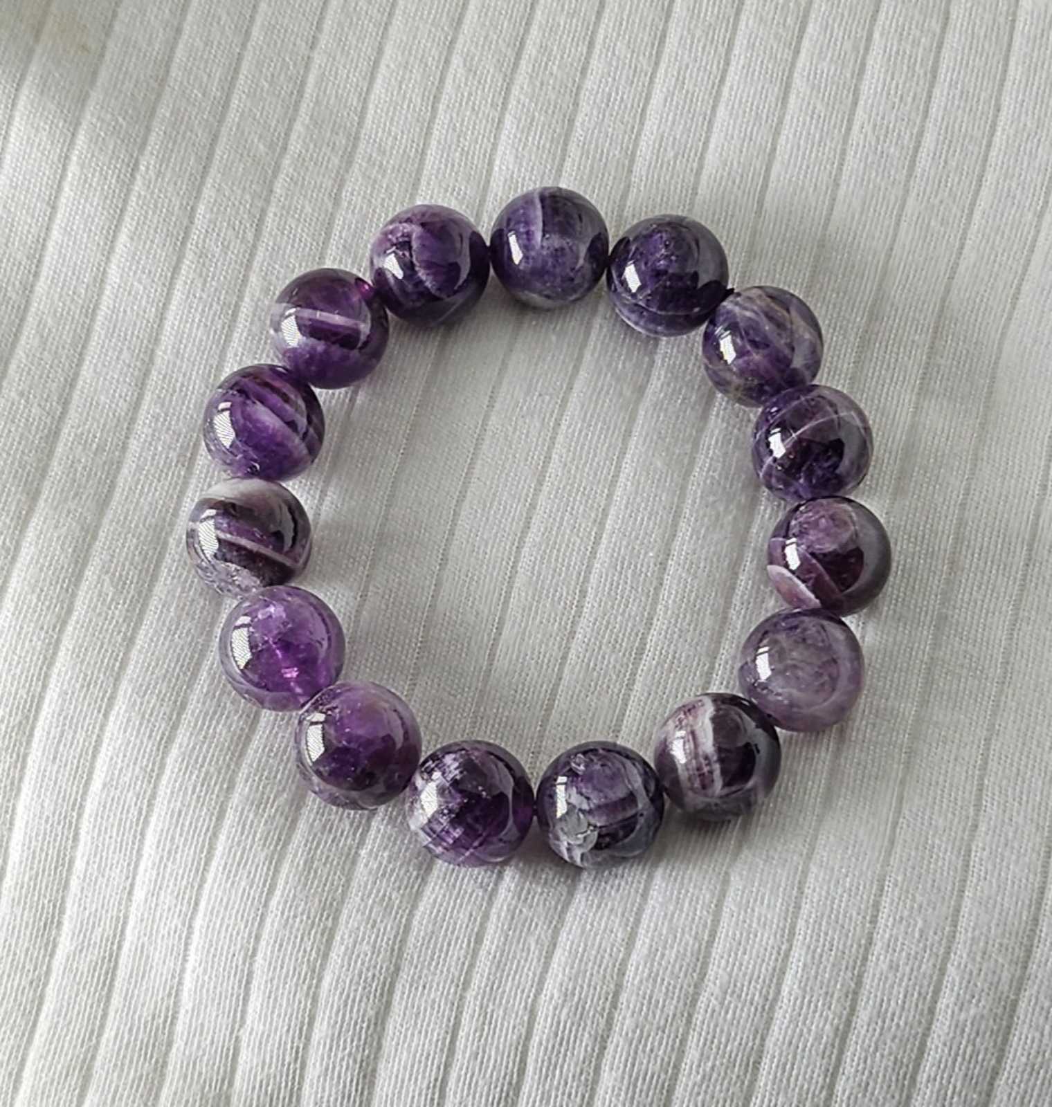 Chevron Amethyst bracelet 14mm