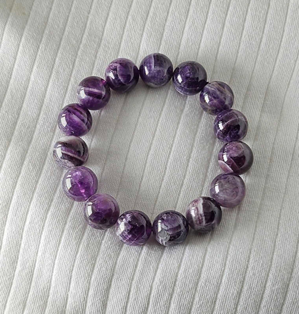 Chevron Amethyst bracelet 14mm