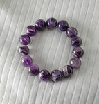 Chevron Amethyst bracelet 14mm