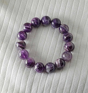 Chevron Amethyst bracelet 14mm