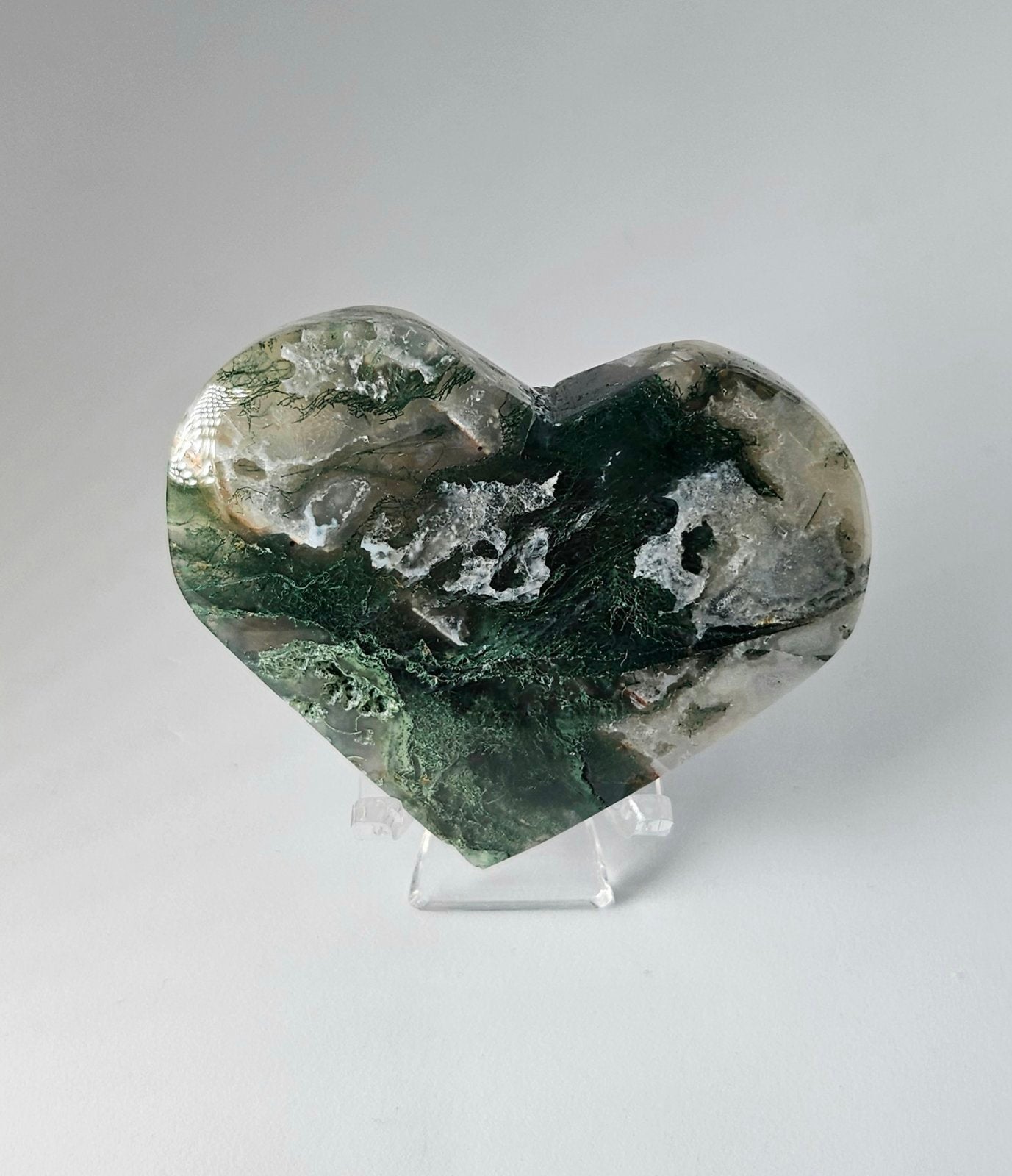 Moss Agate (heart-shaped)