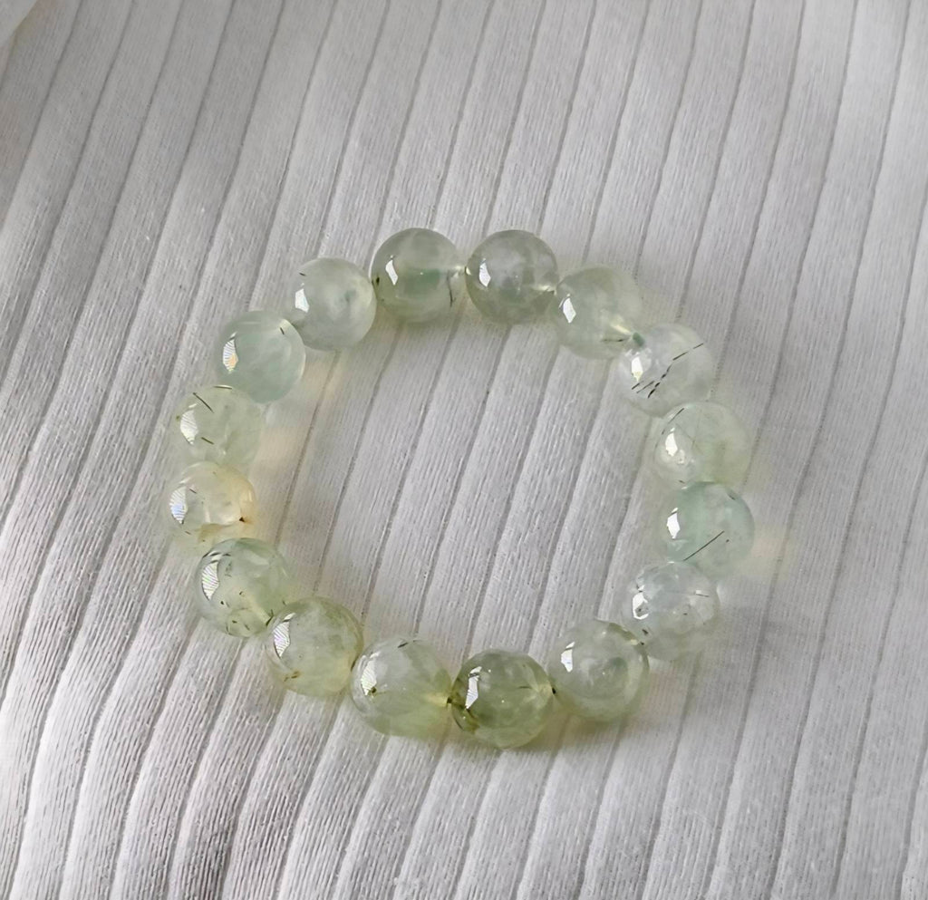 Prehnite bracelet 14mm