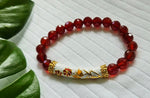 Faceted Red Carnelian bracelet (8mm)