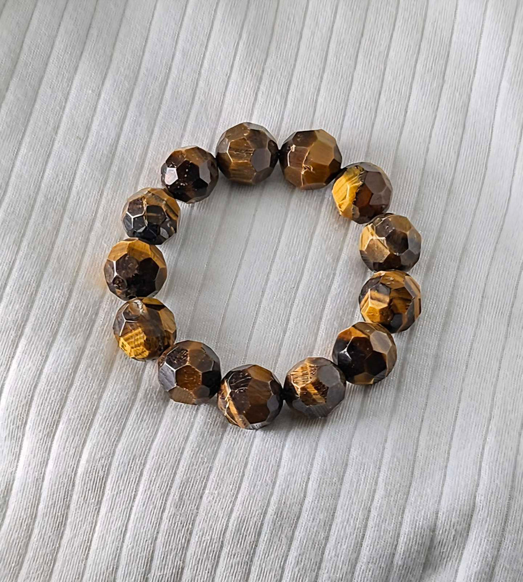 Tiger's Eye bracelet (faceted, 15.5mm)