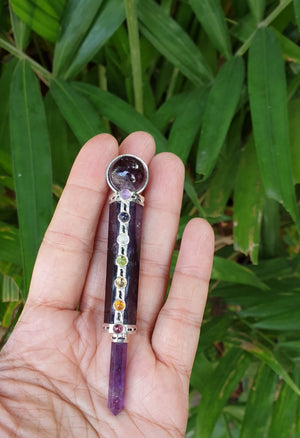 Amethyst Chakra wand (handcrafted in India)