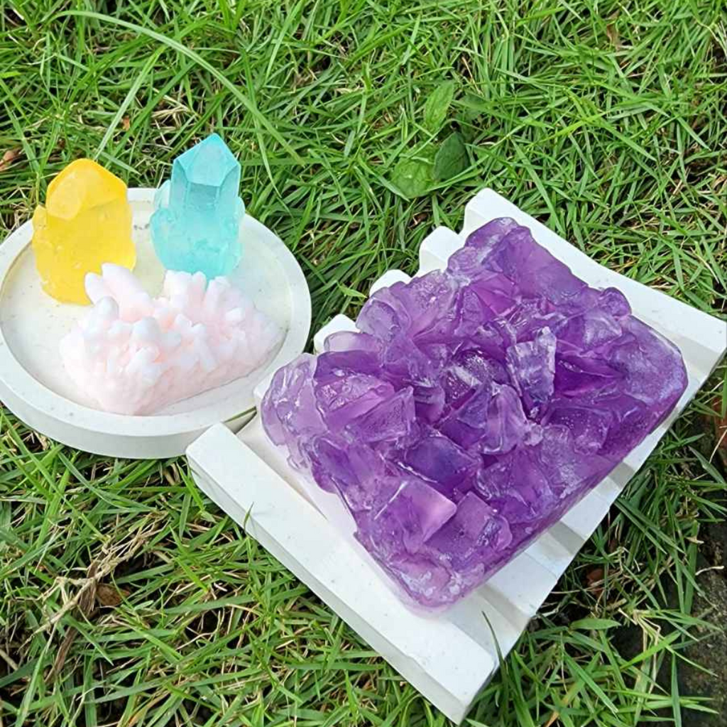 Amethyst Lavender Aura-cleansing Crystal Reiki soap