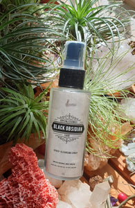 Black Obsidian and Sage Space-cleansing spray