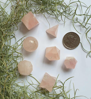 Rose Quartz Sacred Geometry crystal set